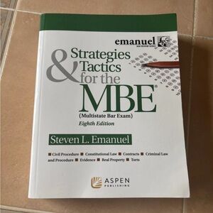 Strategies & Tactics for the MBE by Steven L. Emanuel — White and Green Cover